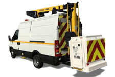 Van Hire Wallsend - White 3.5T Cherry Picker with 12.5M Reach - Van hire Wallsend