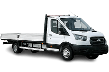 Van Hire Wallsend - White Ford Transit Dropside Van - Van hire Wallsend